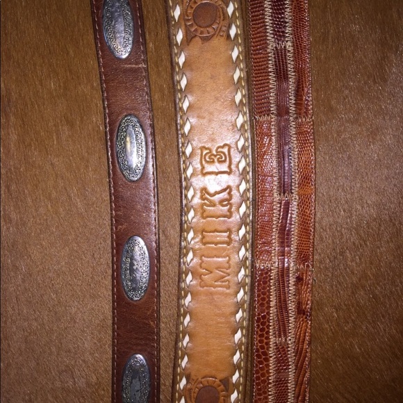 Vintage concho leather belt - Picture 6 of 8